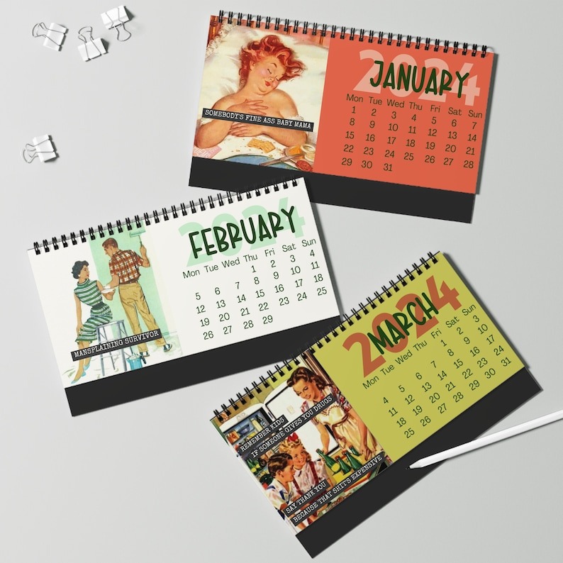 Funny Sassy Vintage Shitty Housewife Calendar