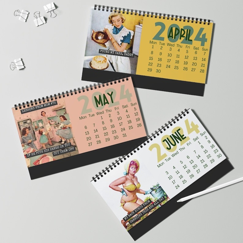 Funny Sassy Vintage Shitty Housewife Calendar