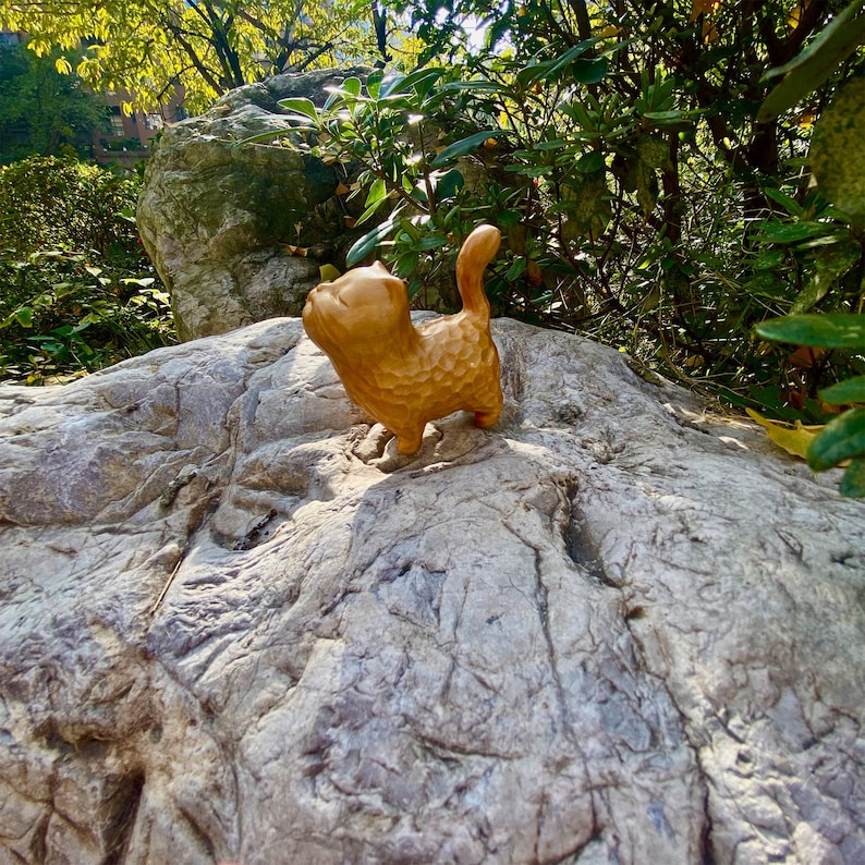 Tiny Cute Wooden Cat