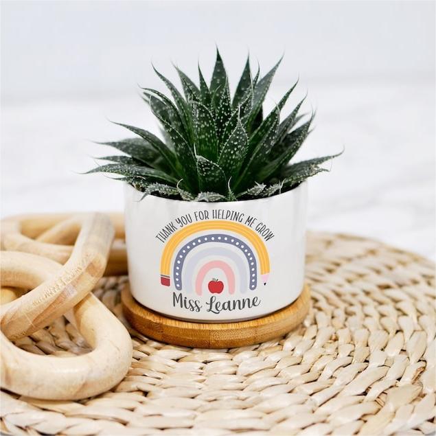 Personalized Teacher Flower Pot - Teacher Appreciation Gift