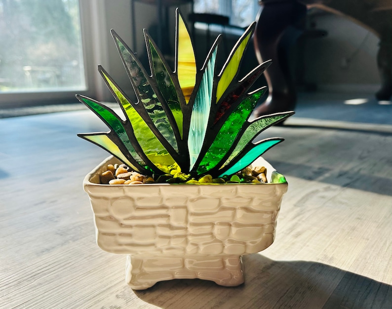 SUNCATCHER STAINED AGAVE PLANTE