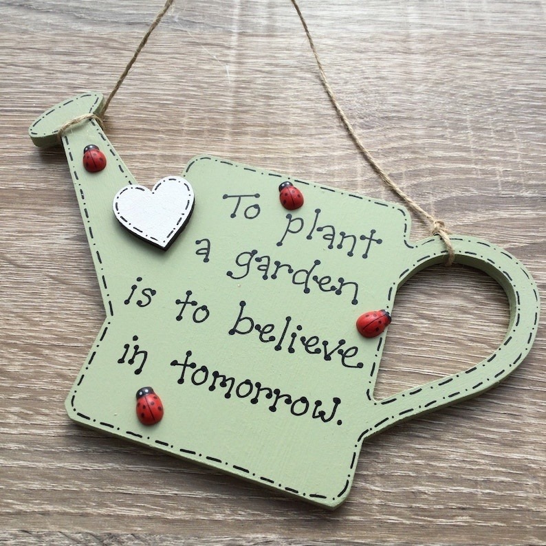 Gardening Quote Plaque