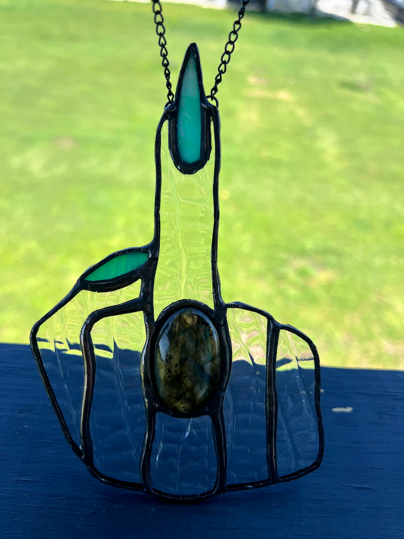 🤣Middle Finger Suncatcher