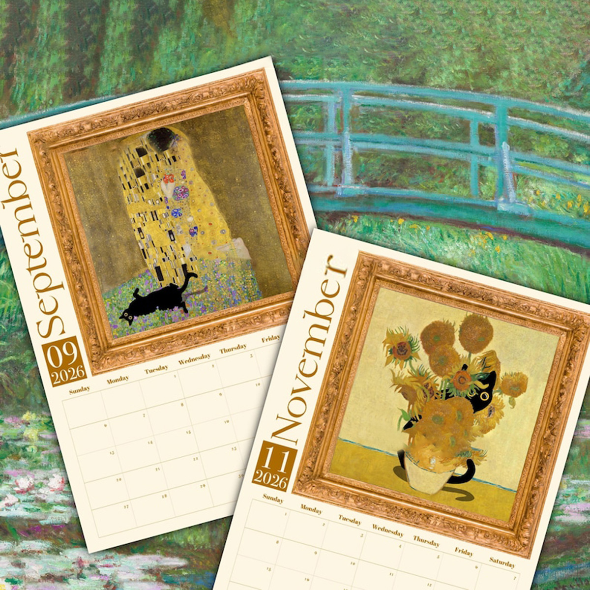 Black Cats in Fine Art Masterpieces Calendar 2026