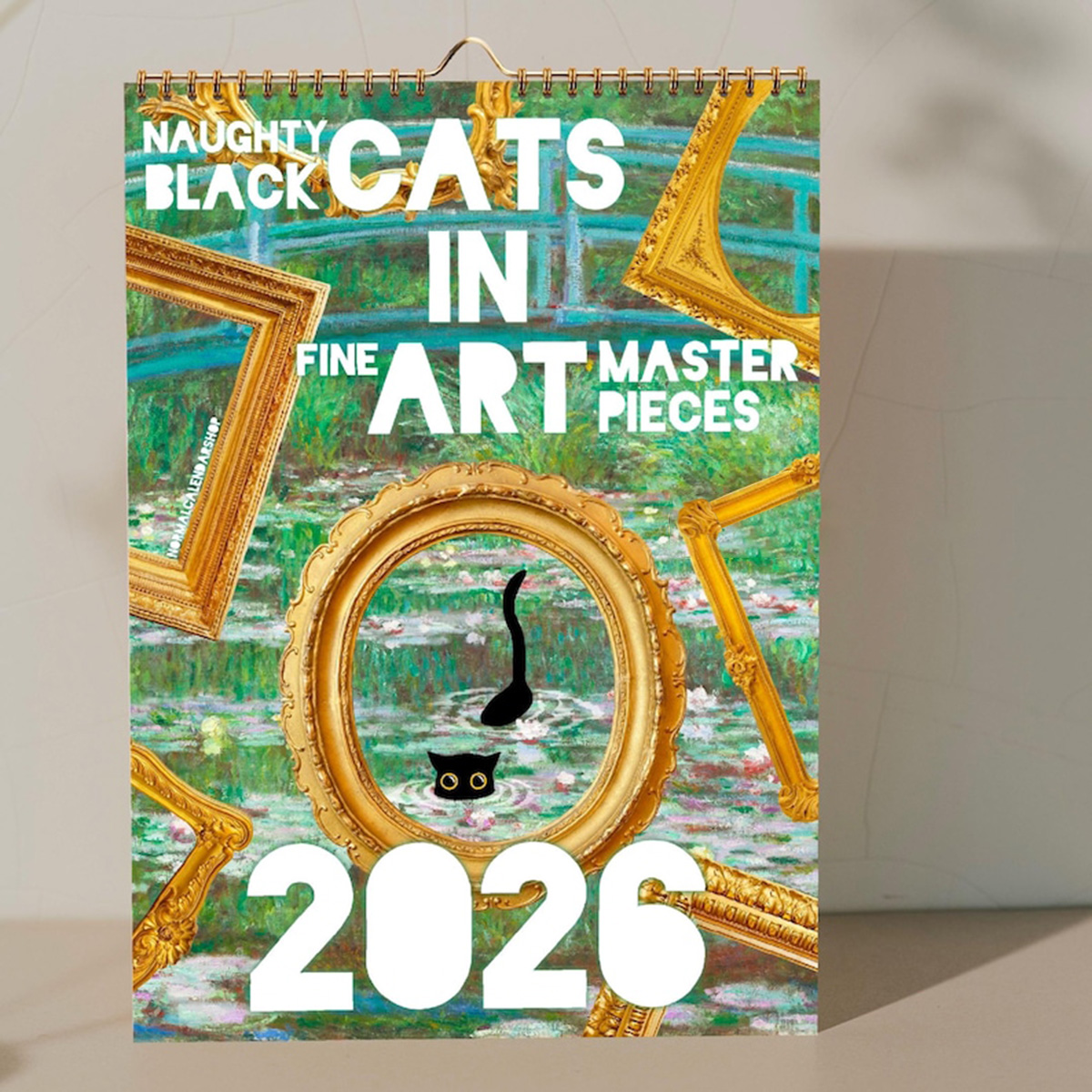 Black Cats in Fine Art Masterpieces Calendar 2026