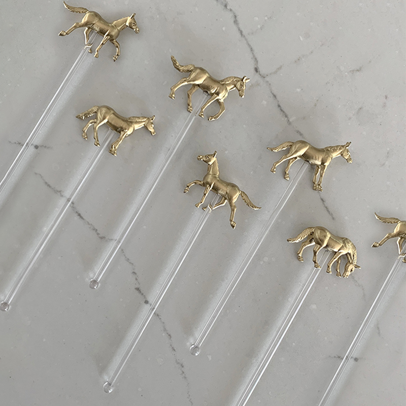 Kentucky Derby Horse Drink Stirrers - Set Of 6