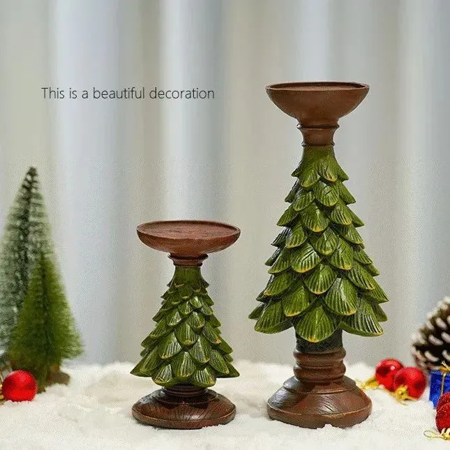 🌲Vintage Christmas tree candlestick ornaments