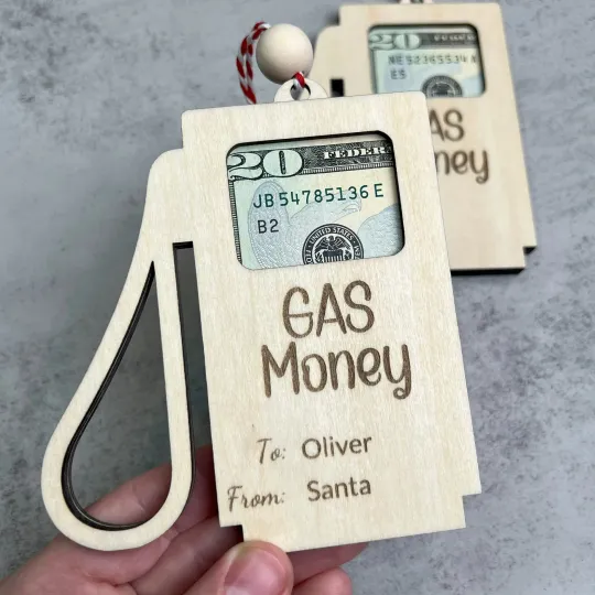 🎁💴Personalized 'Gas Money' Gift Card Holder