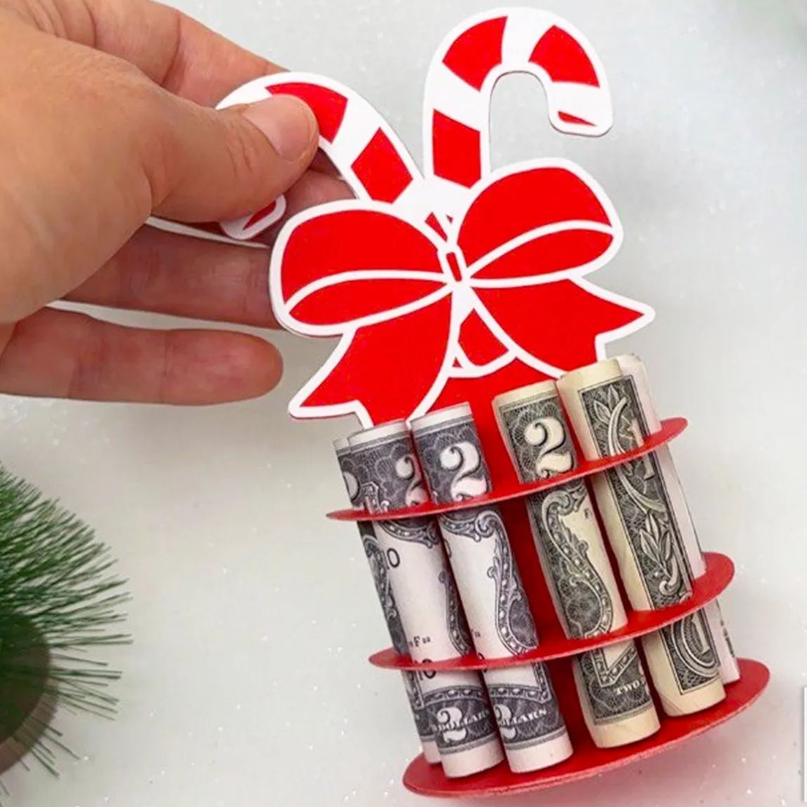 Christmas Money Cake Holder