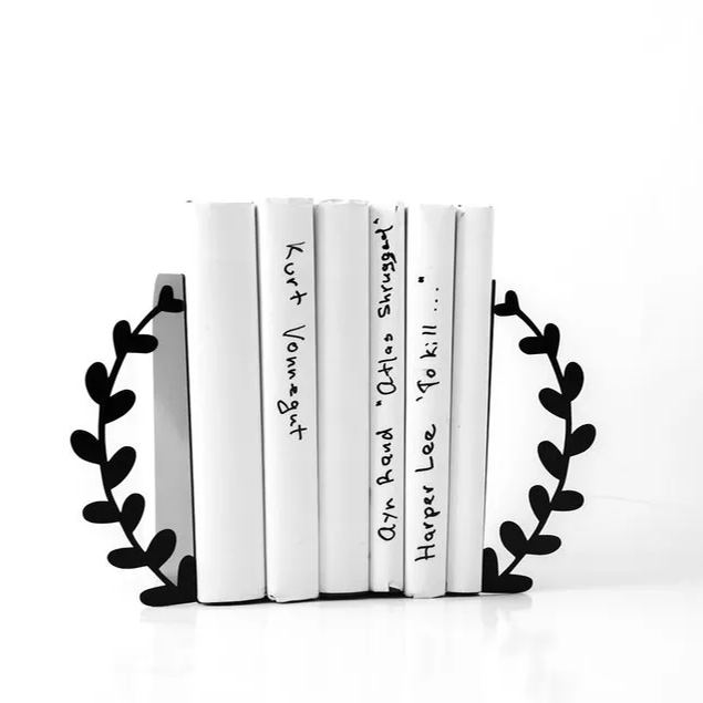 Metal bookends-functional decor for modern home