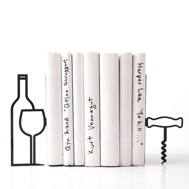 Metal bookends-functional decor for modern home