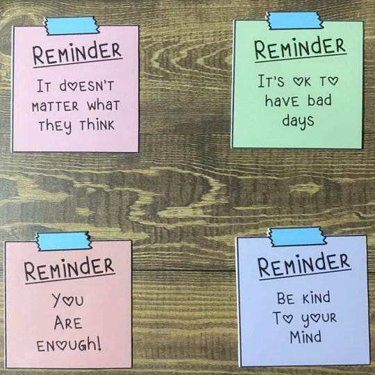 Mental Health Sticky Note Stickers