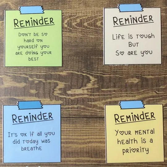 Mental Health Sticky Note Stickers