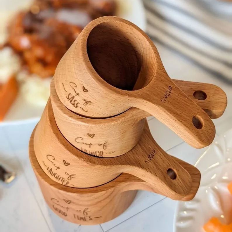 🎁Wooden Measuring Cups Gift