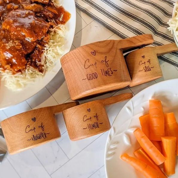 🎁Wooden Measuring Cups Set