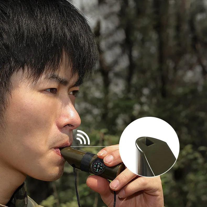 Outdoor 7 in 1 Multi-Functional Whistle