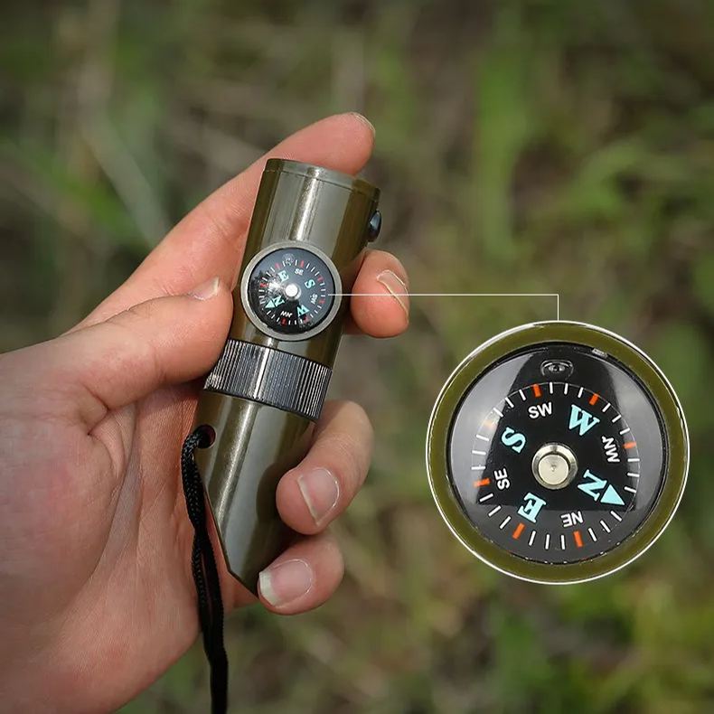 Outdoor 7 in 1 Multi-Functional Whistle