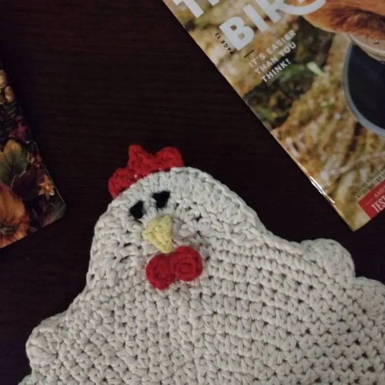 🐓Double Thick Crochet Chicken Potholder
