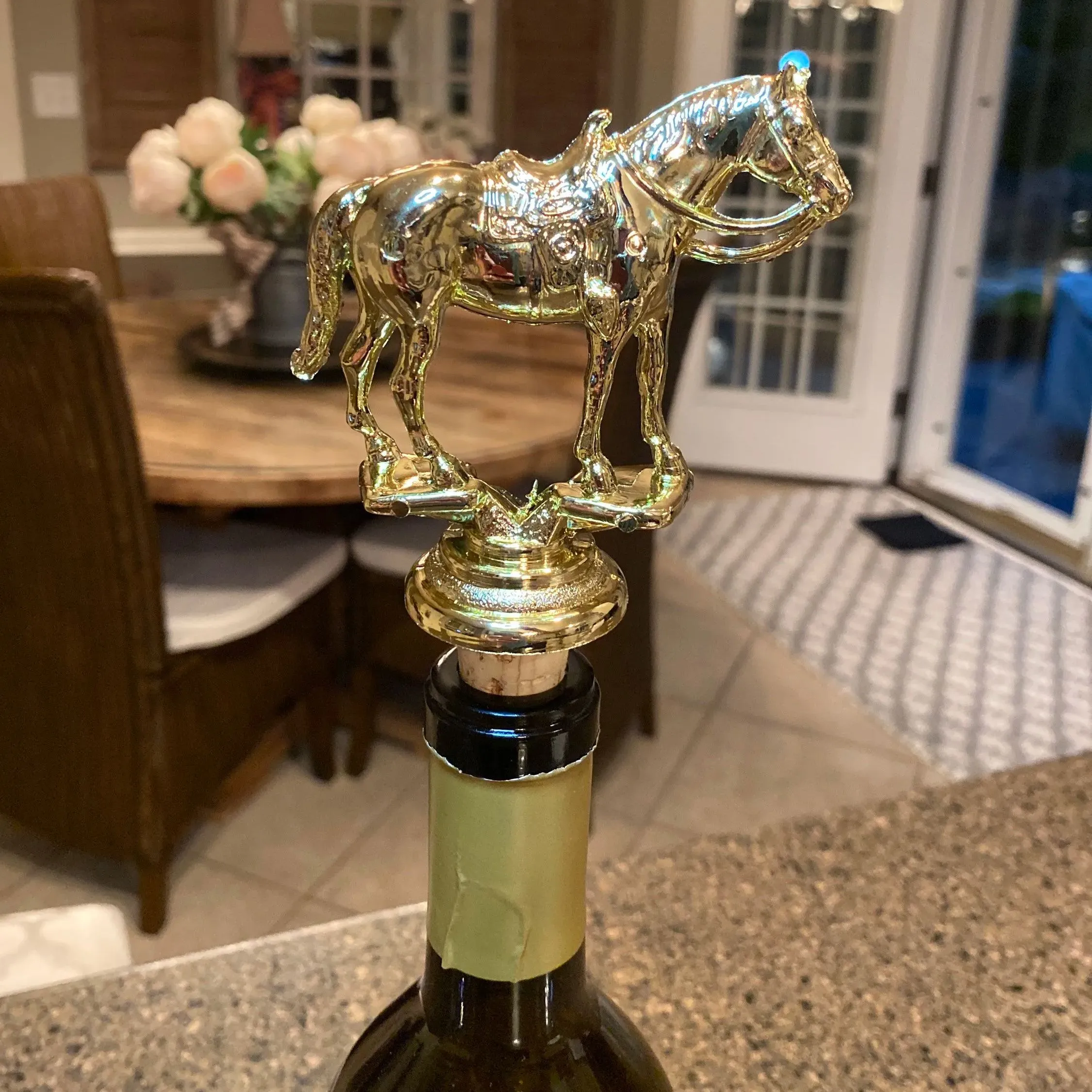 Equestrian Wine Topper: A Stylish Accessory for Horse Lovers