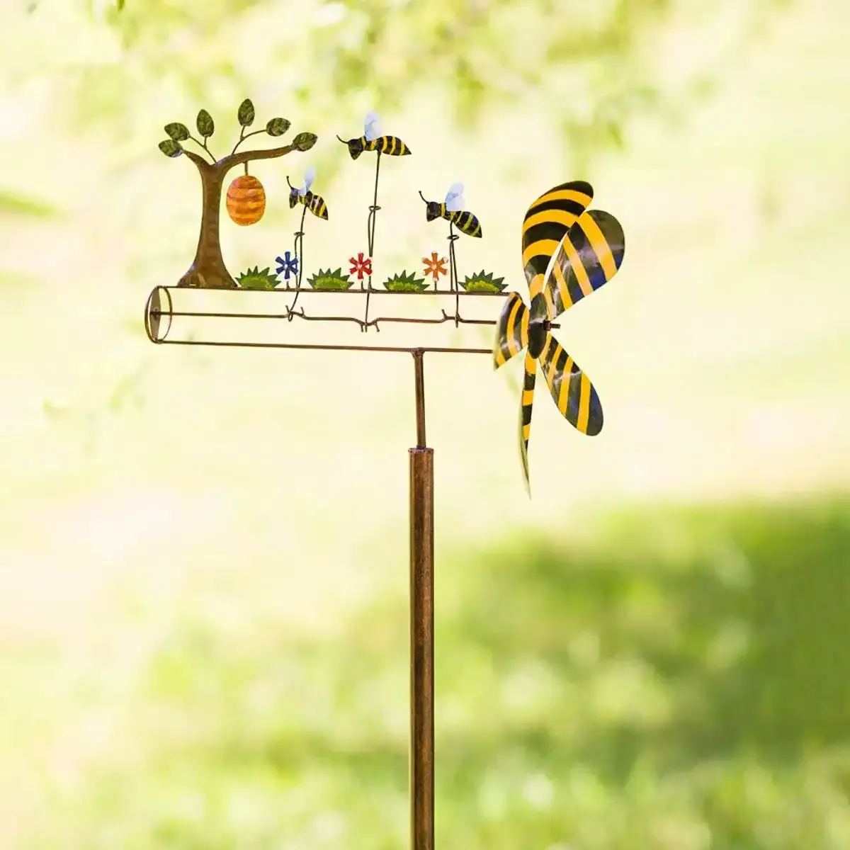 🐝Metal Busy Bees and Hive Propeller-Driven Whirligig