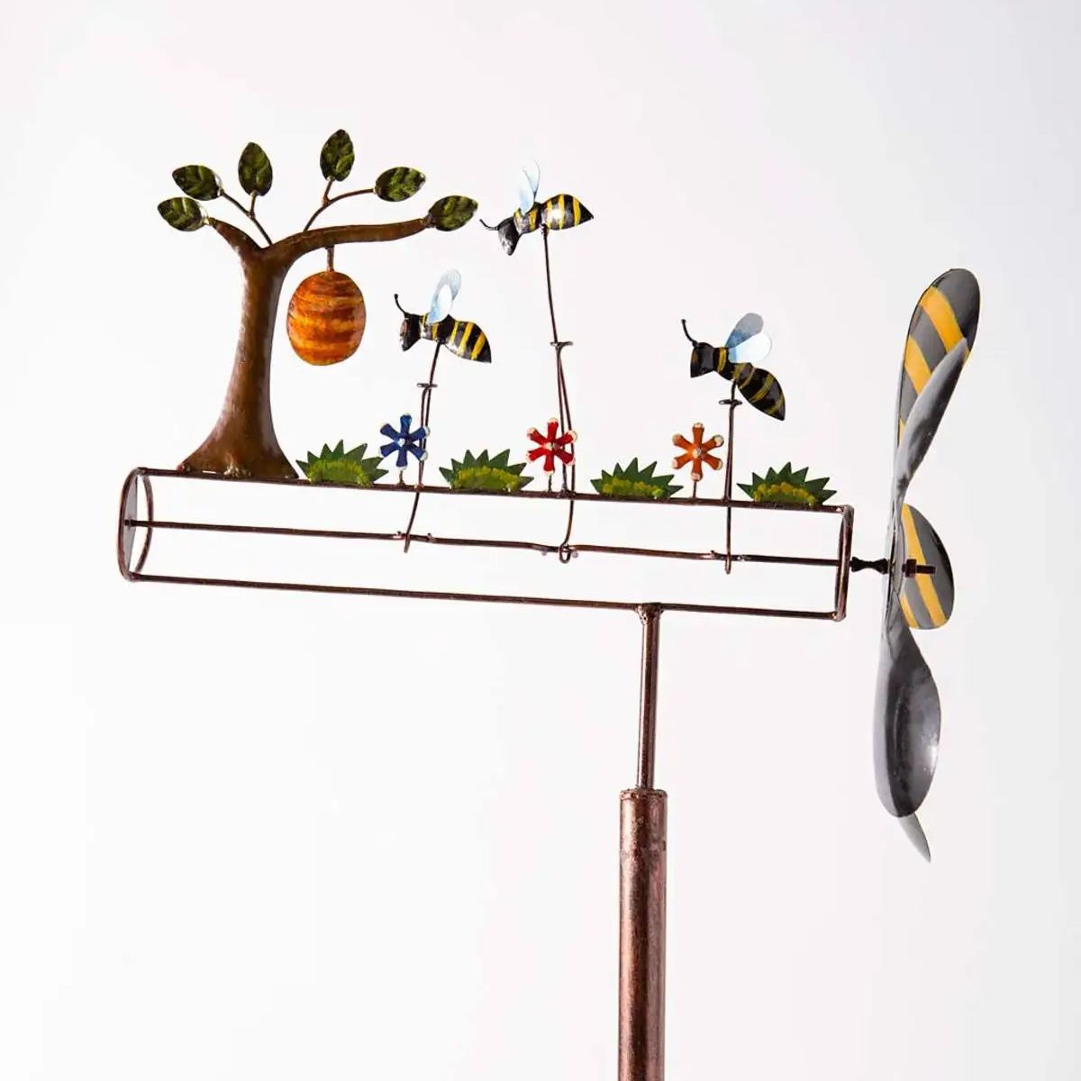 🐝Metal Busy Bees and Hive Propeller-Driven Whirligig