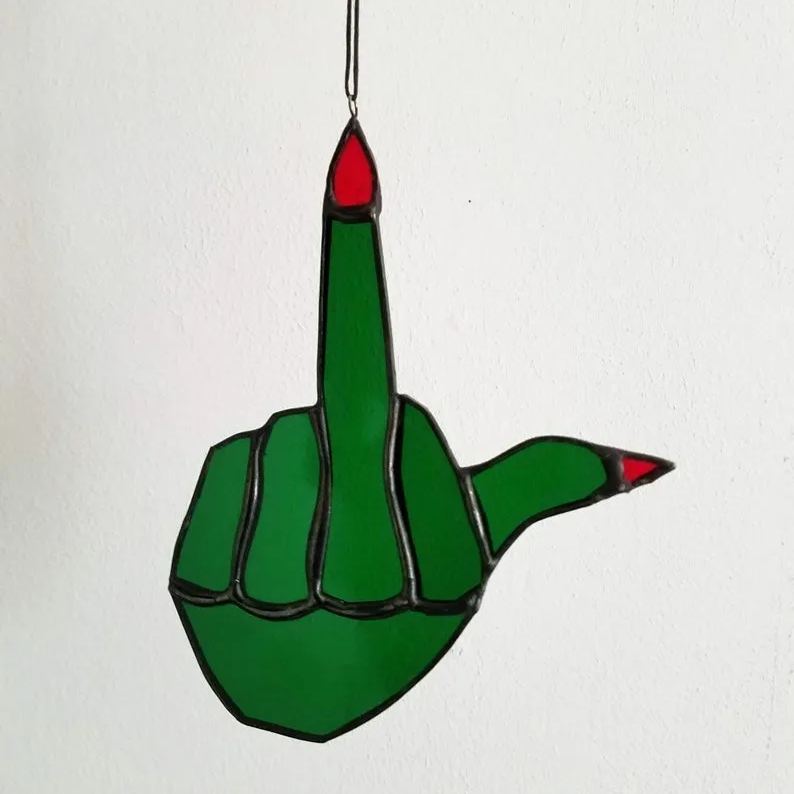 🤣Middle Finger Suncatcher