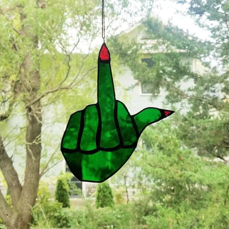 🤣Middle Finger Suncatcher