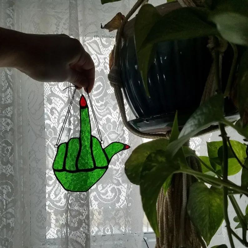🤣Middle Finger Suncatcher