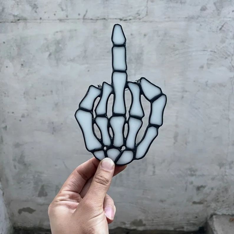 🤣Middle Finger Suncatcher