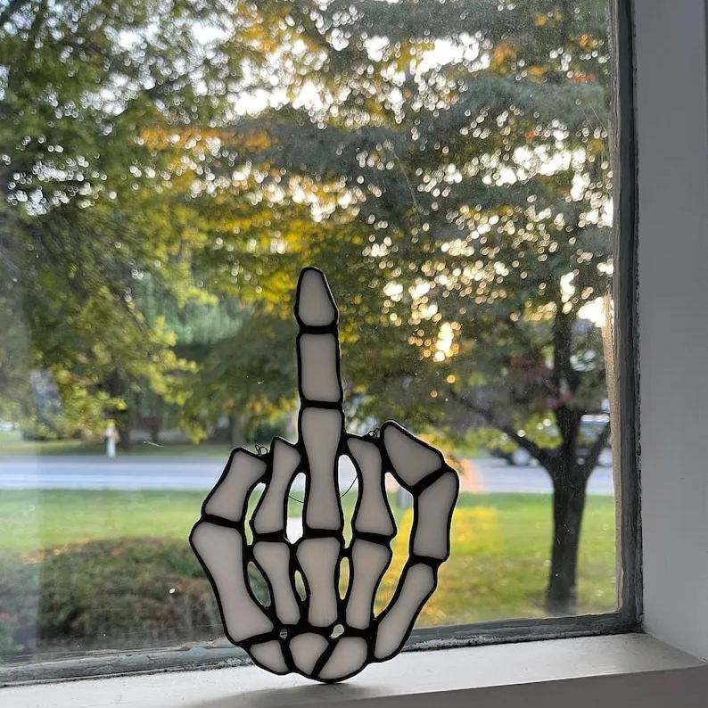 🤣Middle Finger Suncatcher
