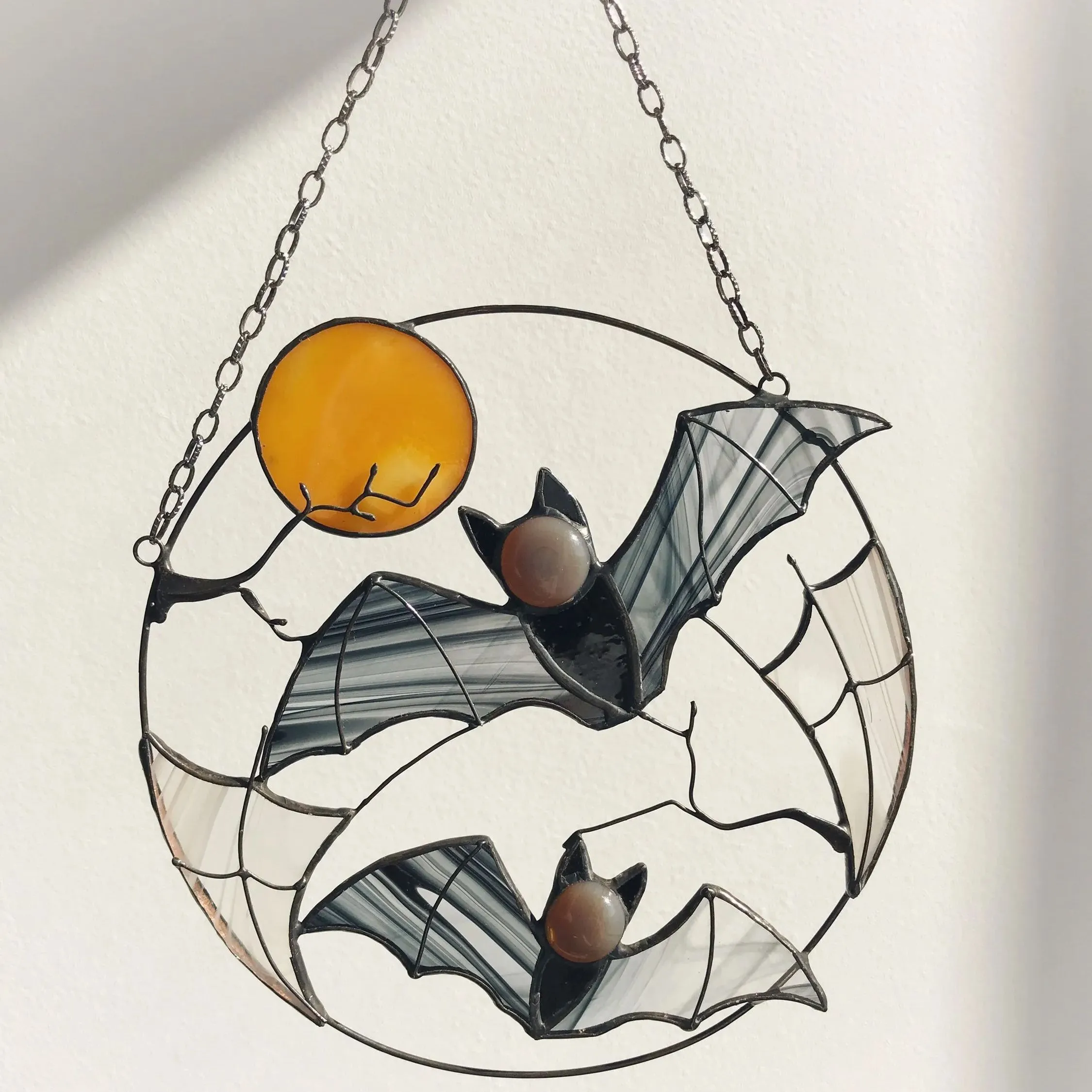🦇Gothic Bat Moon Suncatcher