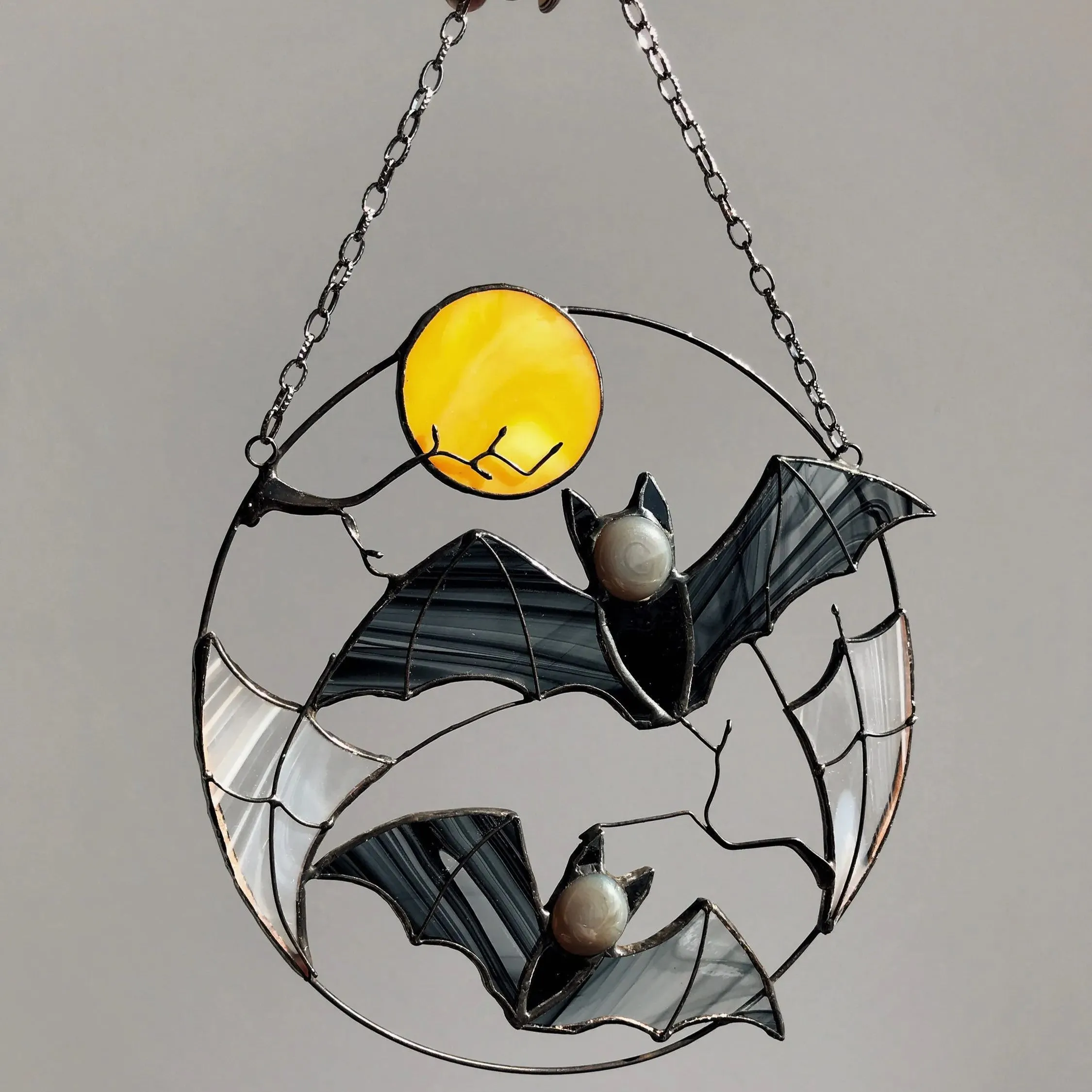 🦇Gothic Bat Moon Suncatcher