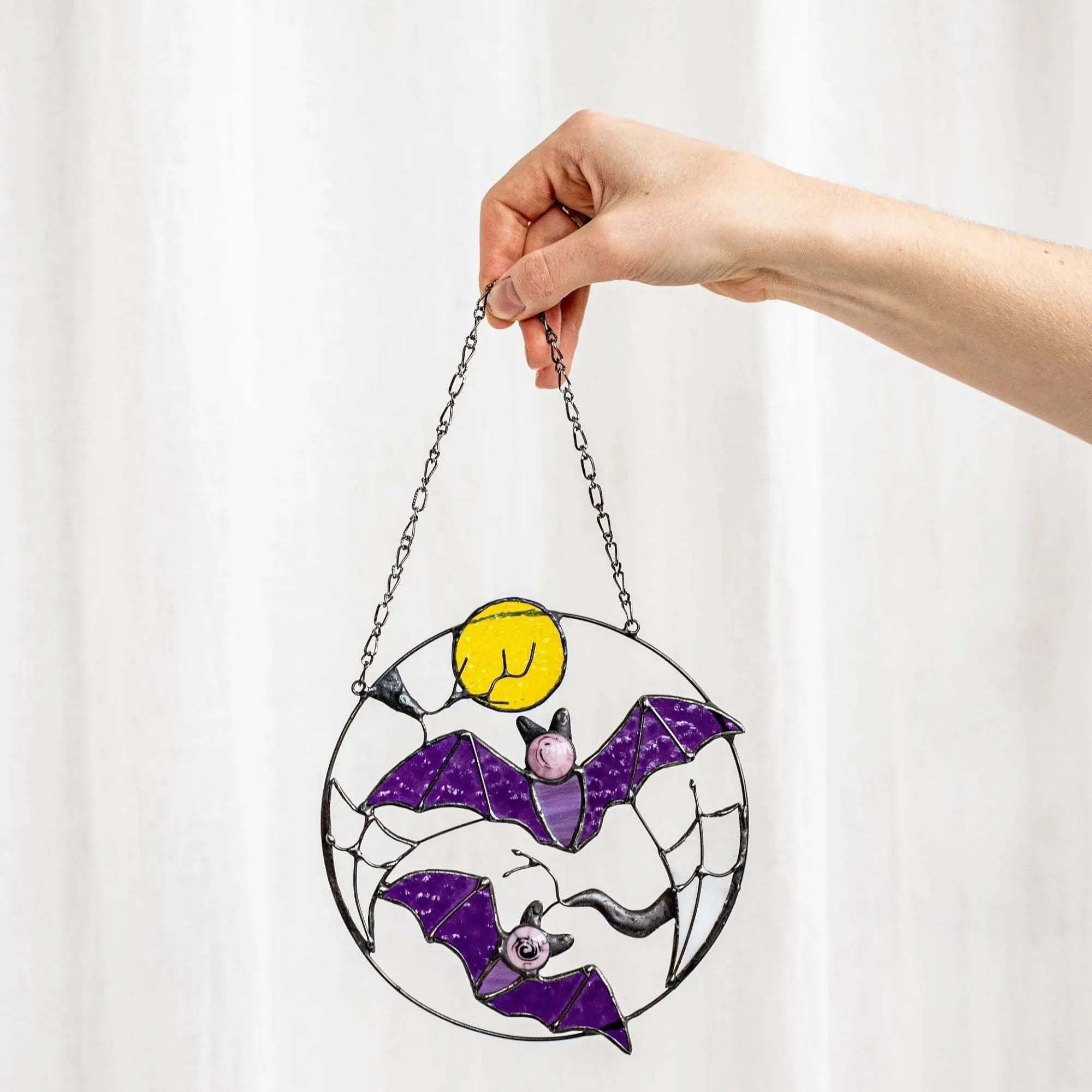 🦇Gothic Bat Moon Suncatcher