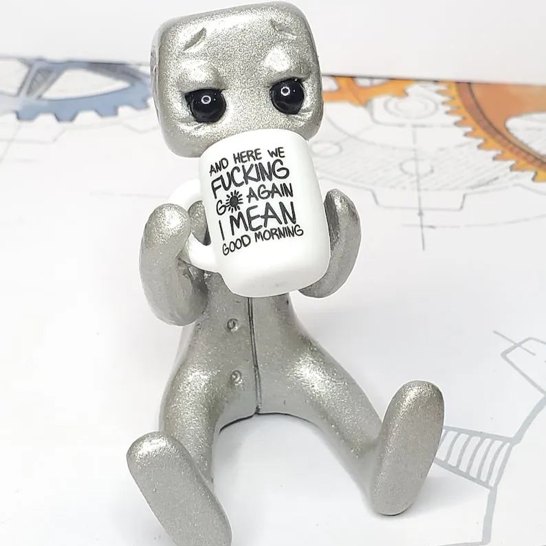 Good F'ing Morning! Robot Figurine