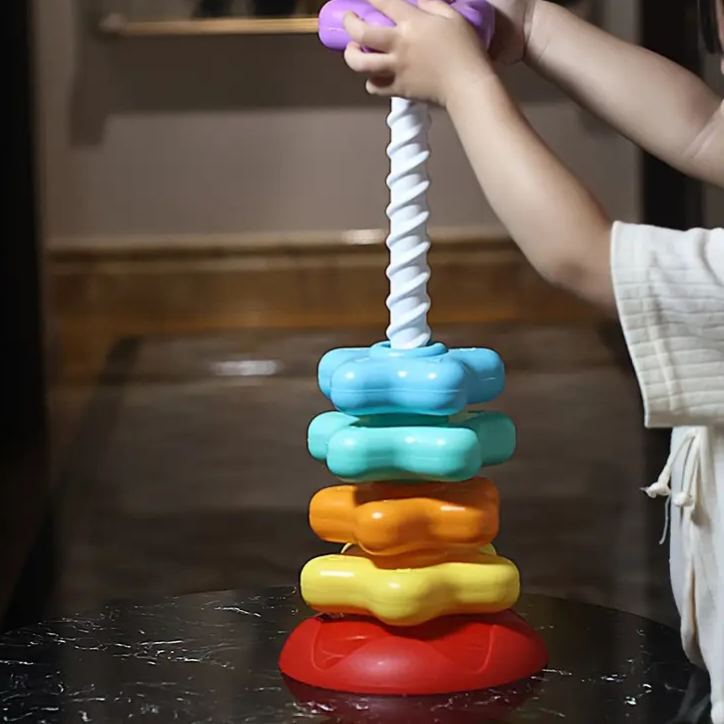 Early Education Spinning Tower - Sensory Toy for Babies
