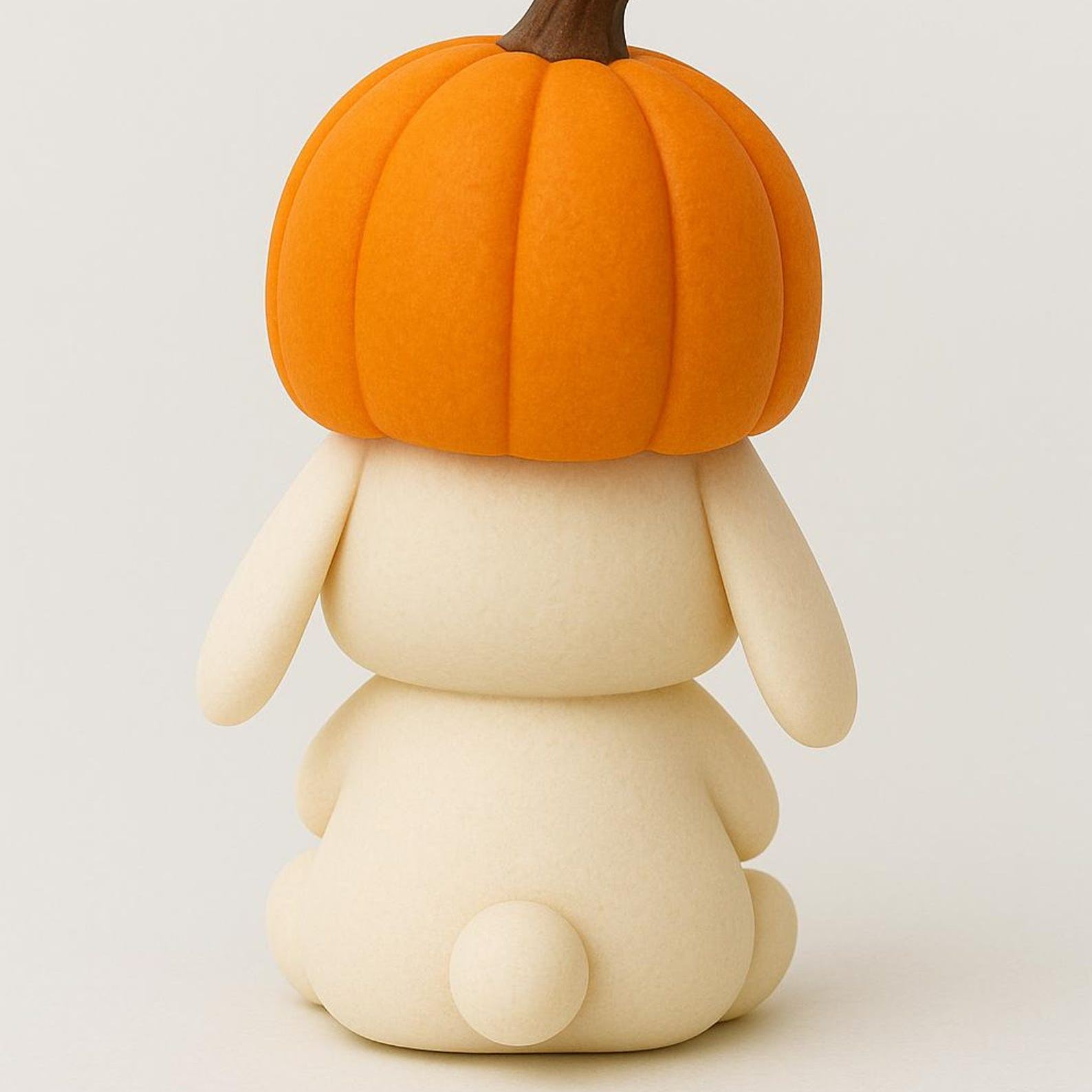 Halloween Pumpkin Bunny Figurine