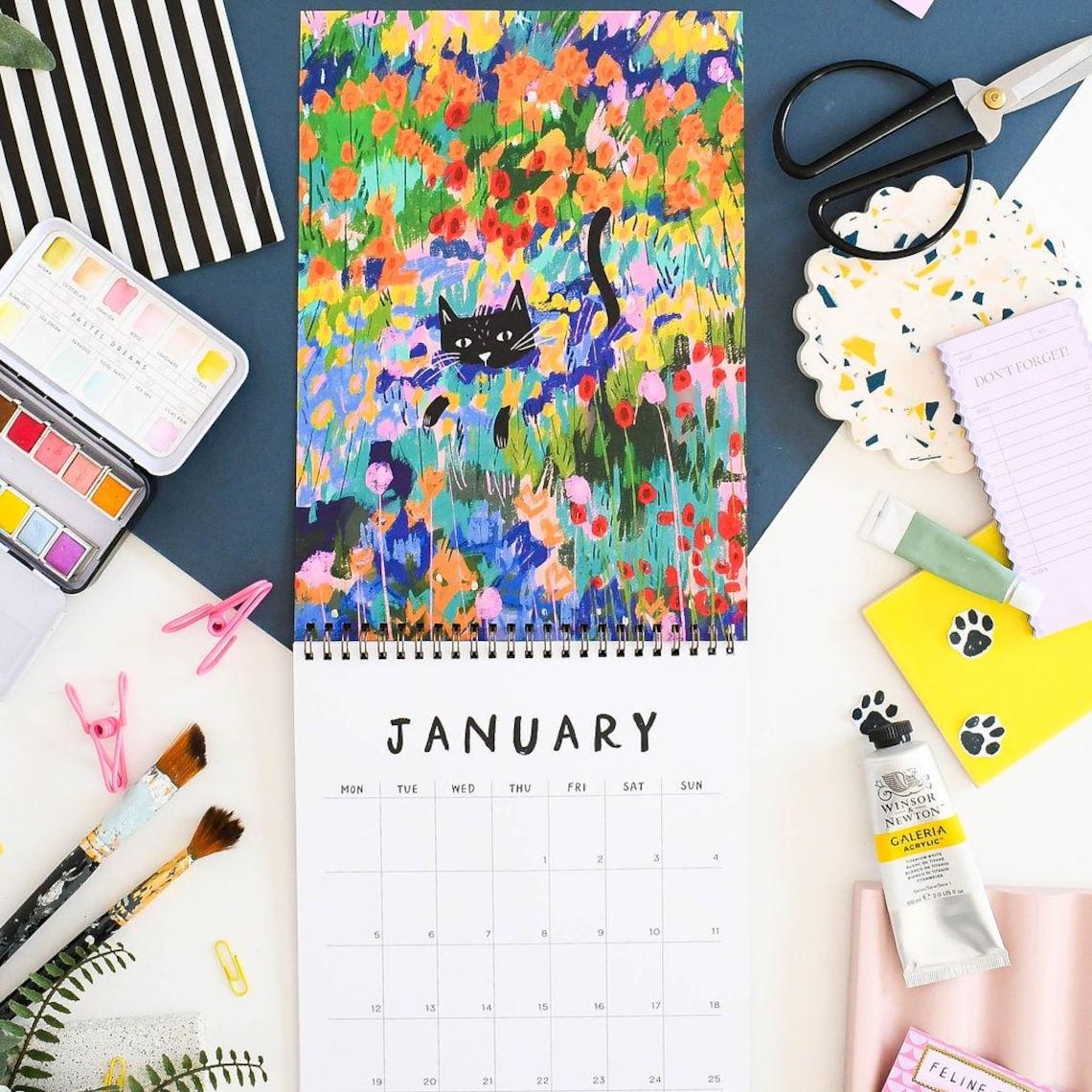 2026 Cats in Art Wall Calendar