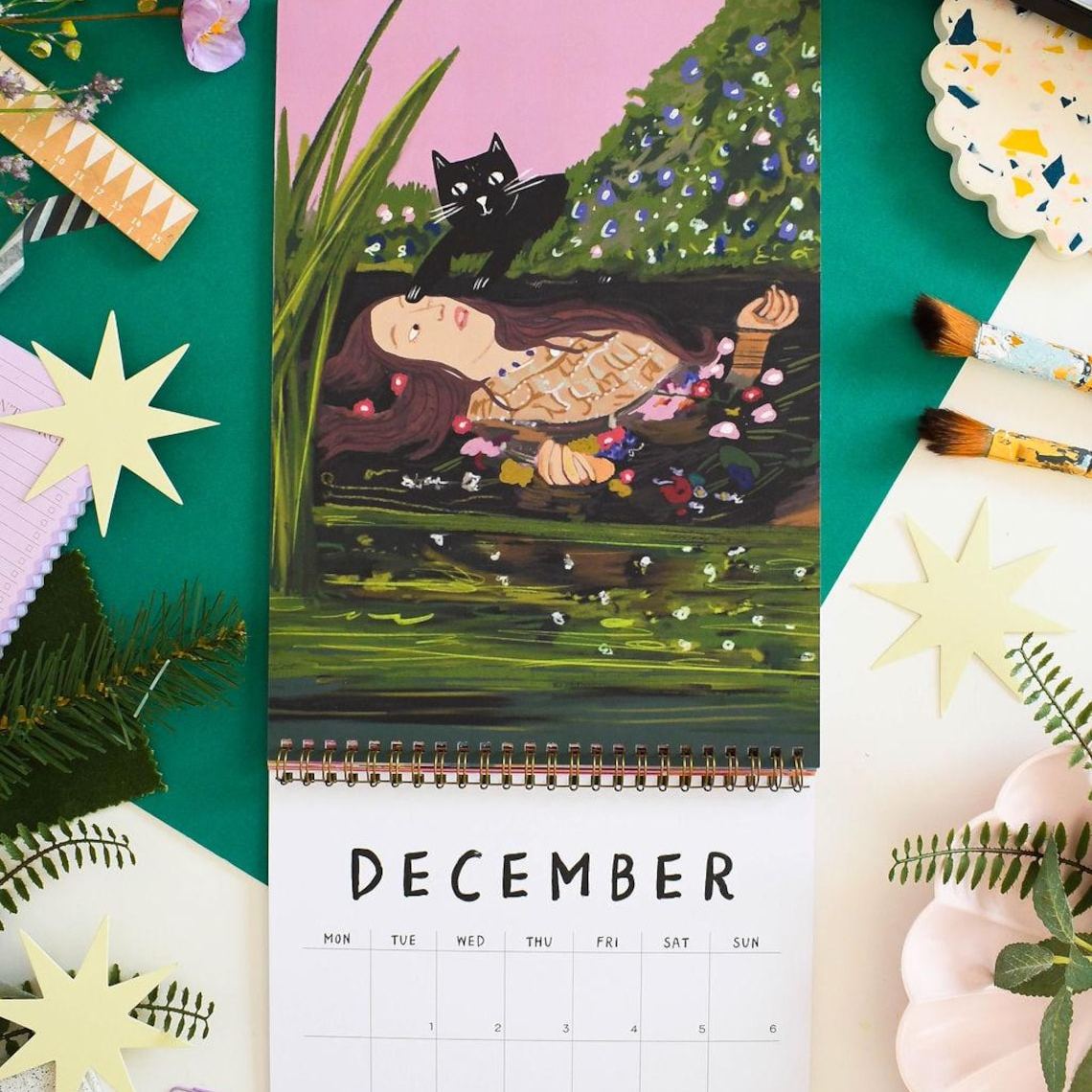 2026 Cats in Art Wall Calendar