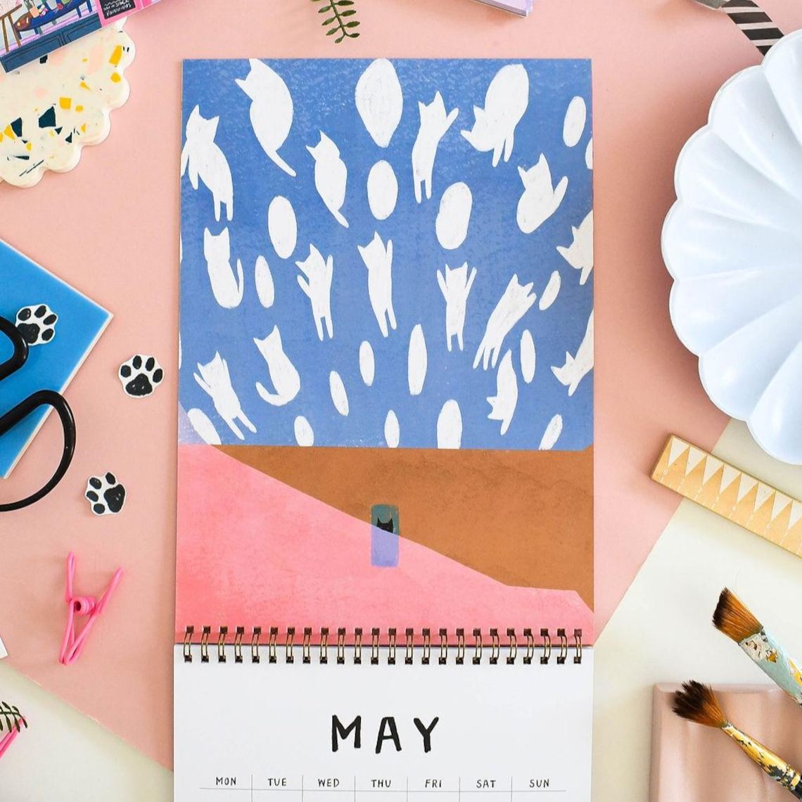 2026 Cats in Art Wall Calendar