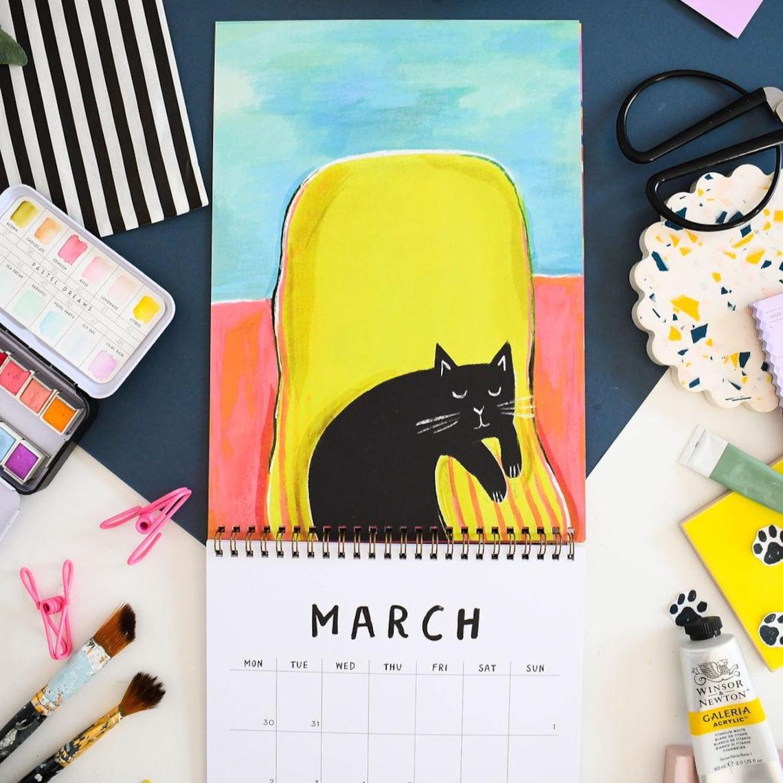 2026 Cats in Art Wall Calendar