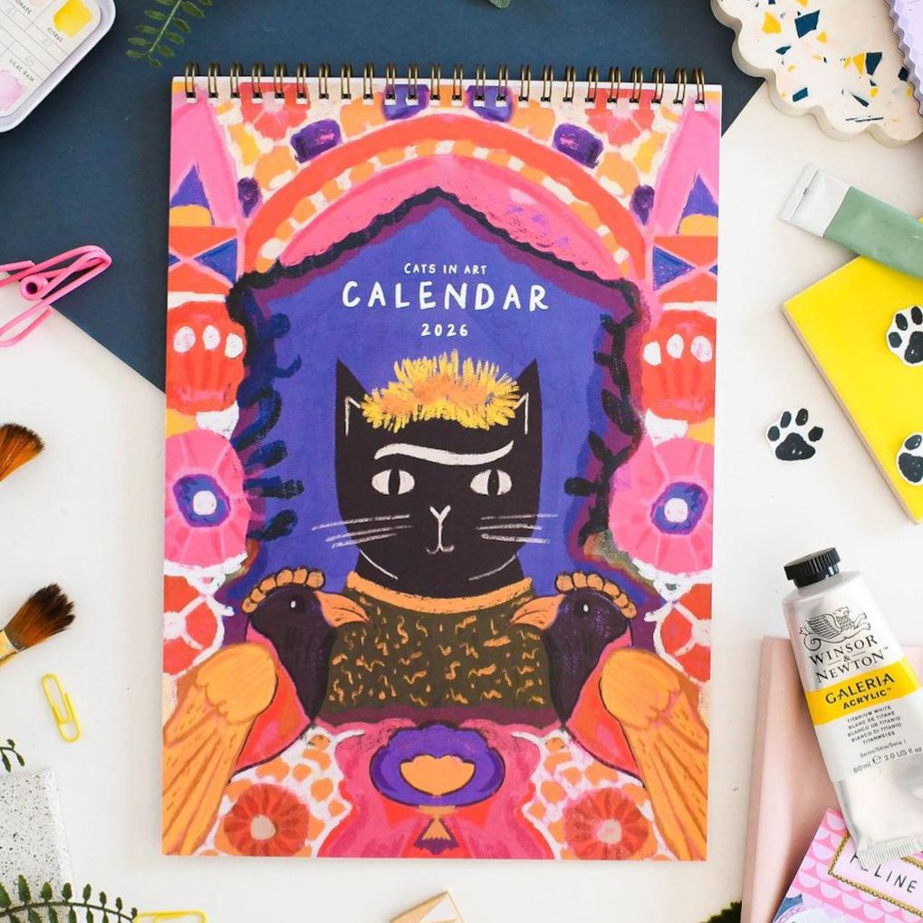 2026 Cats in Art Wall Calendar