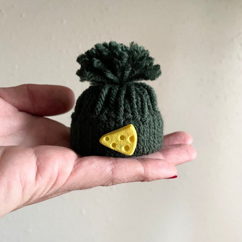 🧀Cheesehead Mini Knit Hat