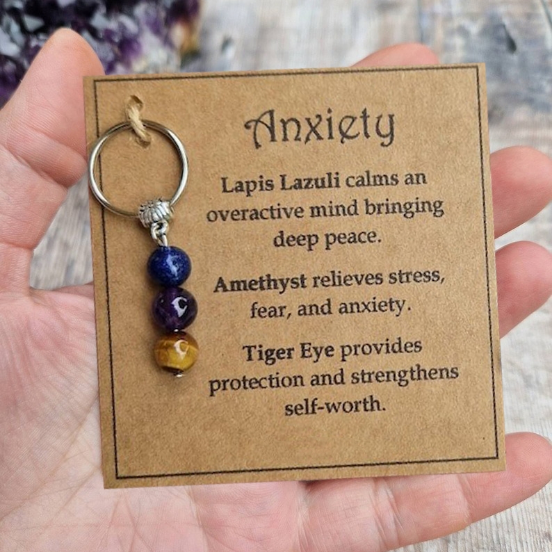 🎁Christmas Gift - Healing gemstone keyring💖