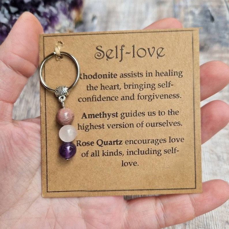 🎁Christmas Gift - Healing gemstone keyring💖