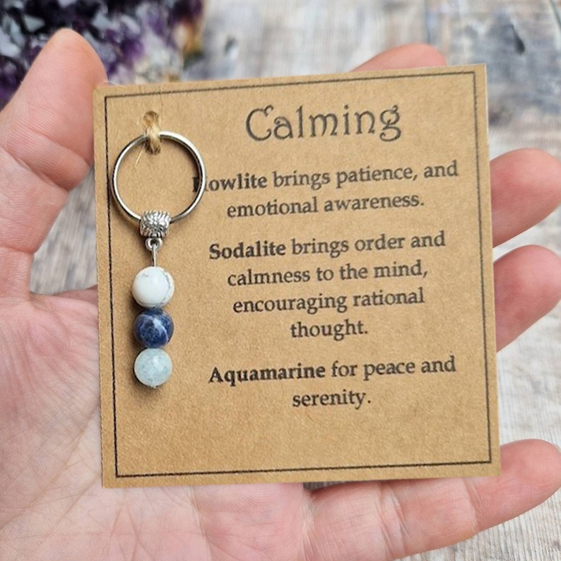 🎁Christmas Gift - Healing gemstone keyring💖