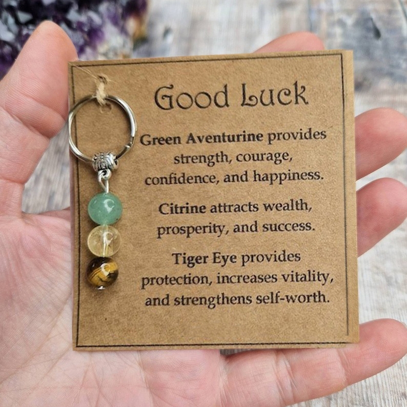 🎁Christmas Gift - Healing gemstone keyring💖