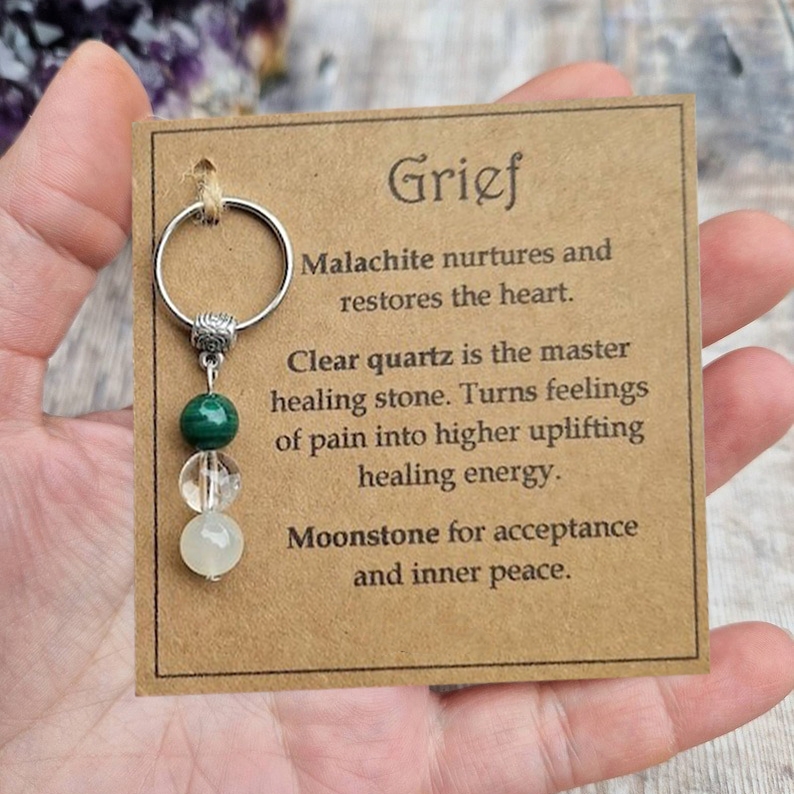 🎁Christmas Gift - Healing gemstone keyring💖