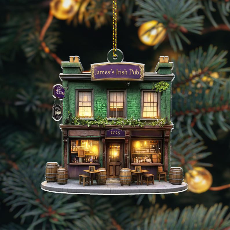 🍺Irish Pub Ornament For Christmas Tree Decor