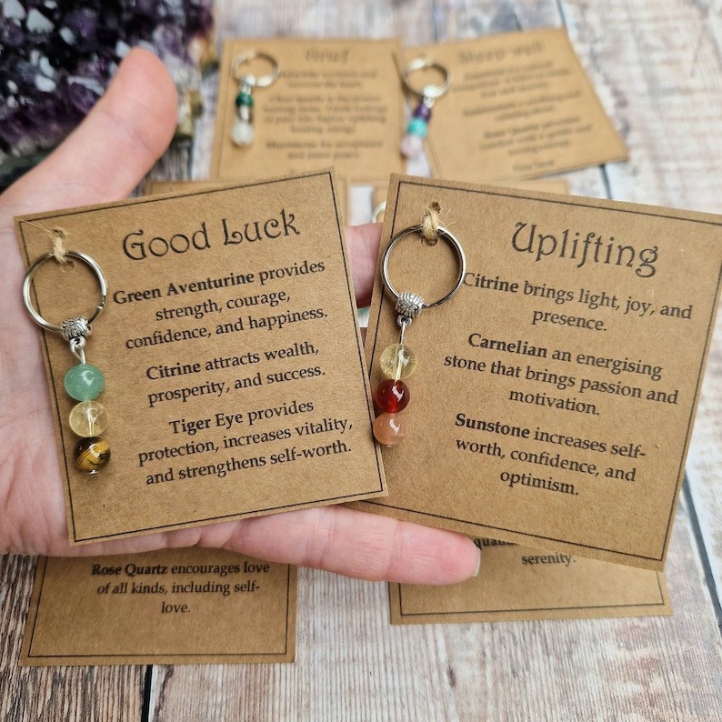 🎁Christmas Gift - Healing gemstone keyring💖