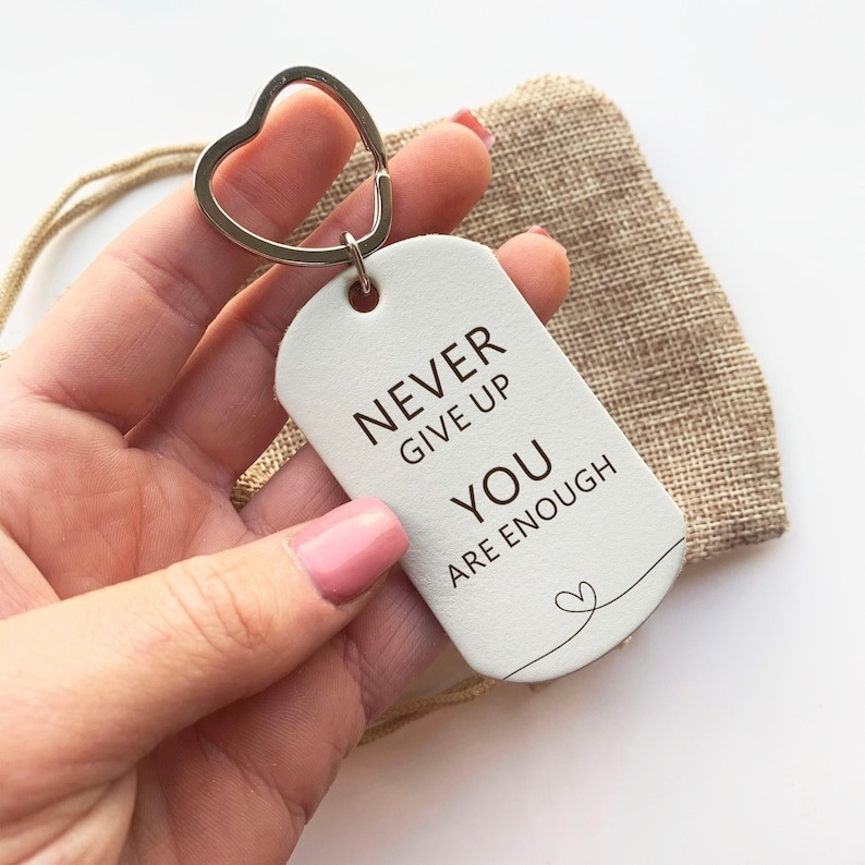 Handmade Leather Keyring Gift - 💖TO BE WITH YOU